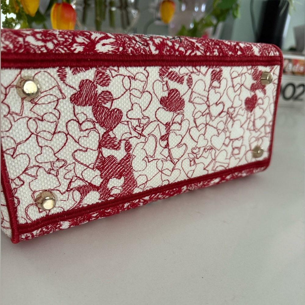 CHRISTIAN DIOR Cloth Embroidered M Dioramour D-Royaume Lady D-Lite ~ LIKE NEW - Picture 8 of 15